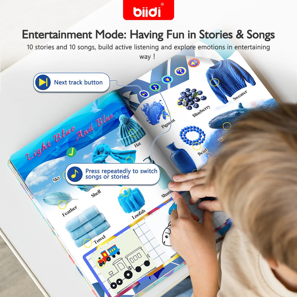 Biidi drawing zone with color pens encouraging creativity and motor practice