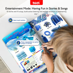 Biidi drawing zone with color pens encouraging creativity and motor practice