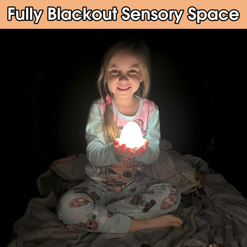 Creates a dark environment ideal for light-based toys and cozy reading.