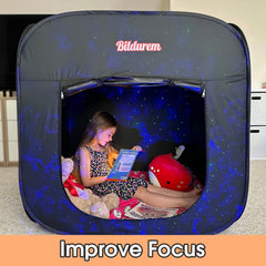 Bildurem Sensory Tent fits two kids for shared quiet time.
