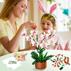 Bilinott Orchid blocks for adults provide a rewarding DIY display piece.
