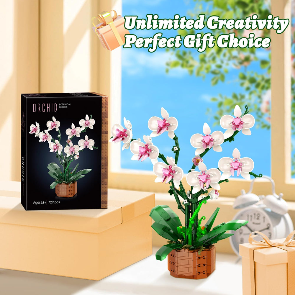 Bilinott Orchid blocks decorate office or living room with maintenance-free charm.