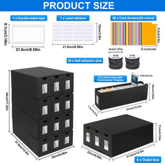 BILIPLE 48 dividers across 12 colors enable quick, organized sorting.