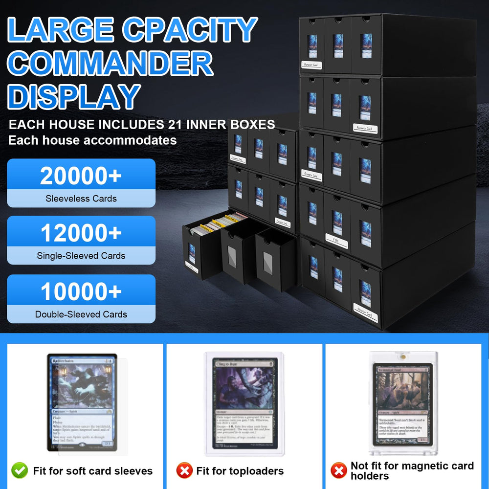 BILIPLE 60 card dividers organize decks by color for quick access