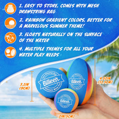Billeeit rainbow water skipping ball 2, perfect for catching games.