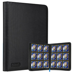 Billeeit zipper binder front cover with premium black finish for durable storage.