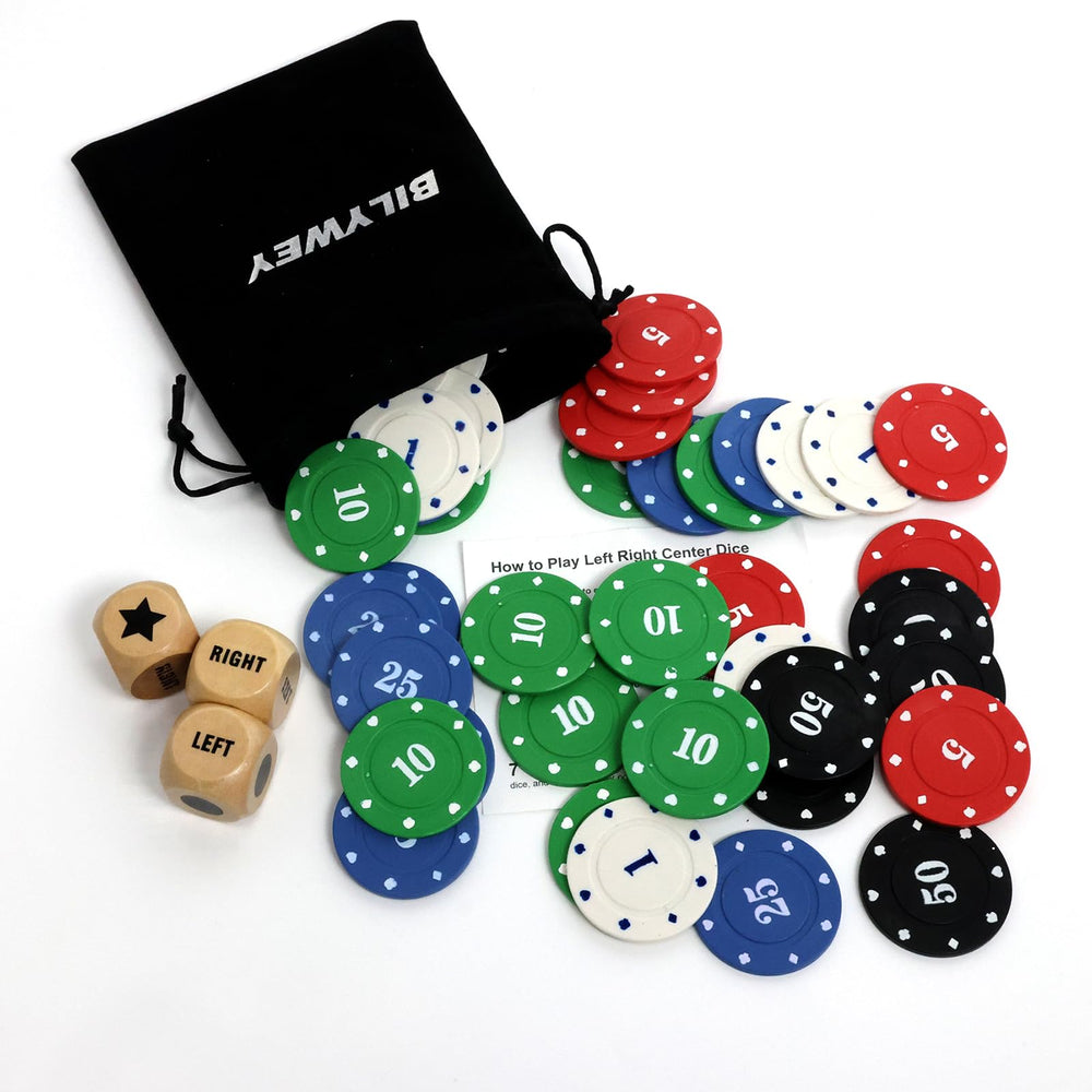 Bilywey colorful chips used for lively competitive play