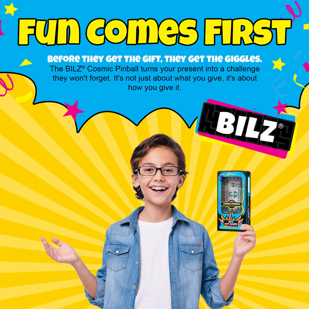 BILZ Cosmic Pinball gift-card fit enables versatile presents for celebrations.