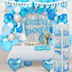 BIMASO 165pcs balloon arch set creates a stunning baby shower centerpiece.