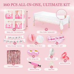 BIMASO pink tablecloth ties the table decor together