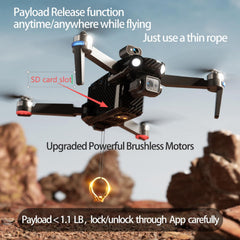Bingchat drone payload release function enabling controlled deployments