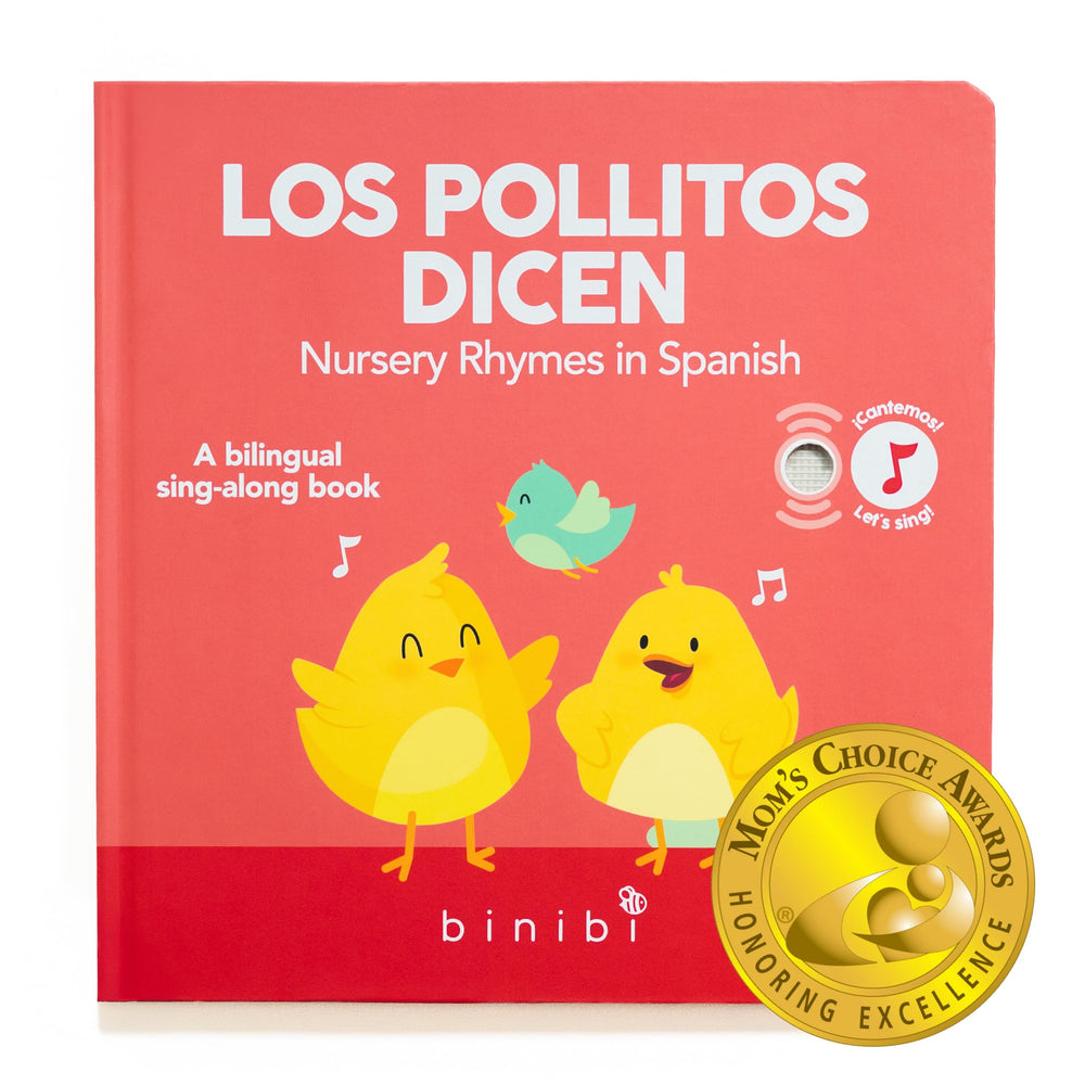 Binibi Spanish Musical Book cover with bright art for bilingual storytelling.