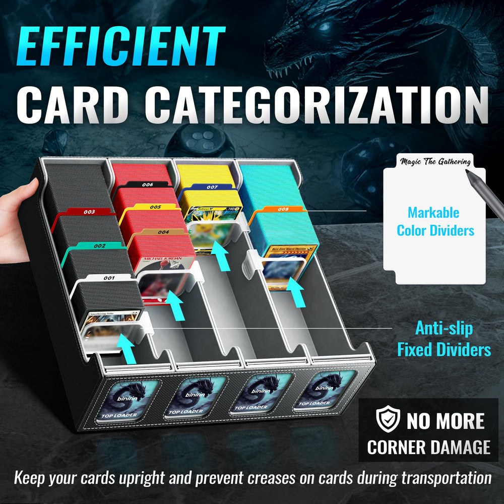 Binirin four toploaders visible for quick commander organization