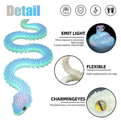 Binvin 24inch snake-viper with articulated joints posed for dynamic play and display.
