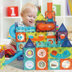 BINZKBB magnetic tiles durable ABS plastic supports long-lasting play