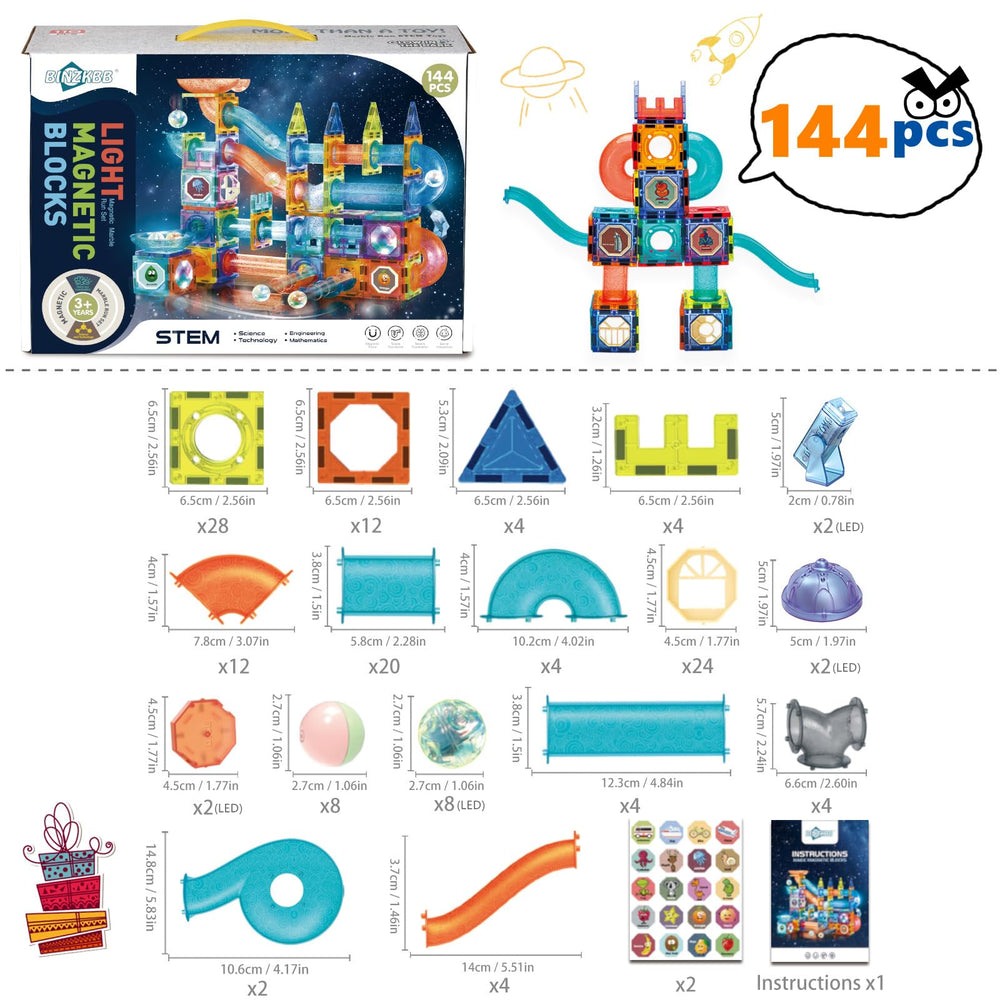 BINZKBB magnetic tiles family-friendly setup invites group learning