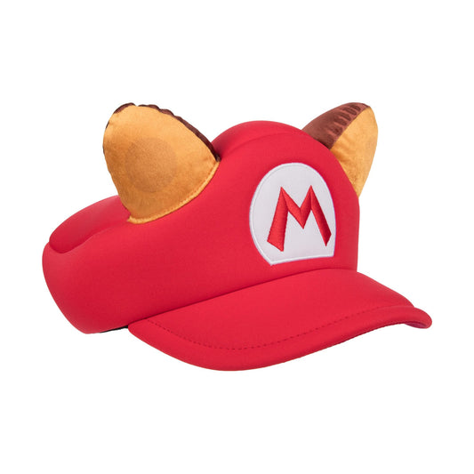 Bioworld Super Mario raccoon hat ears front view for authentic cosplay.