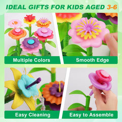 BIRANCO bouquet building playset demonstrates creative arranging and STEM-friendly exploration.