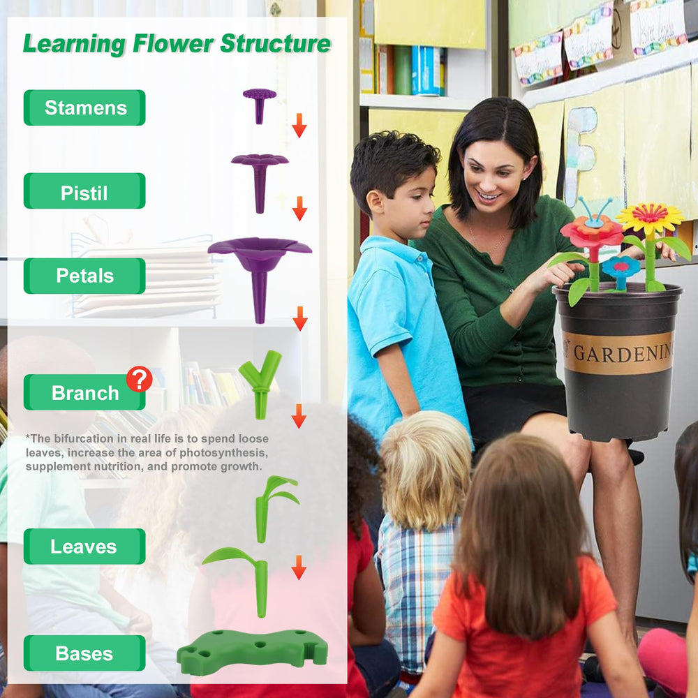BIRANCO colorful PP plastic flowers promote safe, durable pretend gardening.
