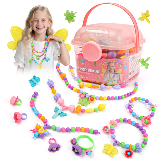 BIRANCO Deluxe Beading Set Butterfly inspires imaginative jewelry creation for kids.