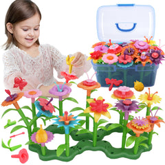 BIRANCO flower pieces closeup for colorful pretend gardening and fine motor play.