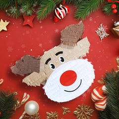 Birchio Christmas Reindeer Pinata in a holiday party scene as décor and game.