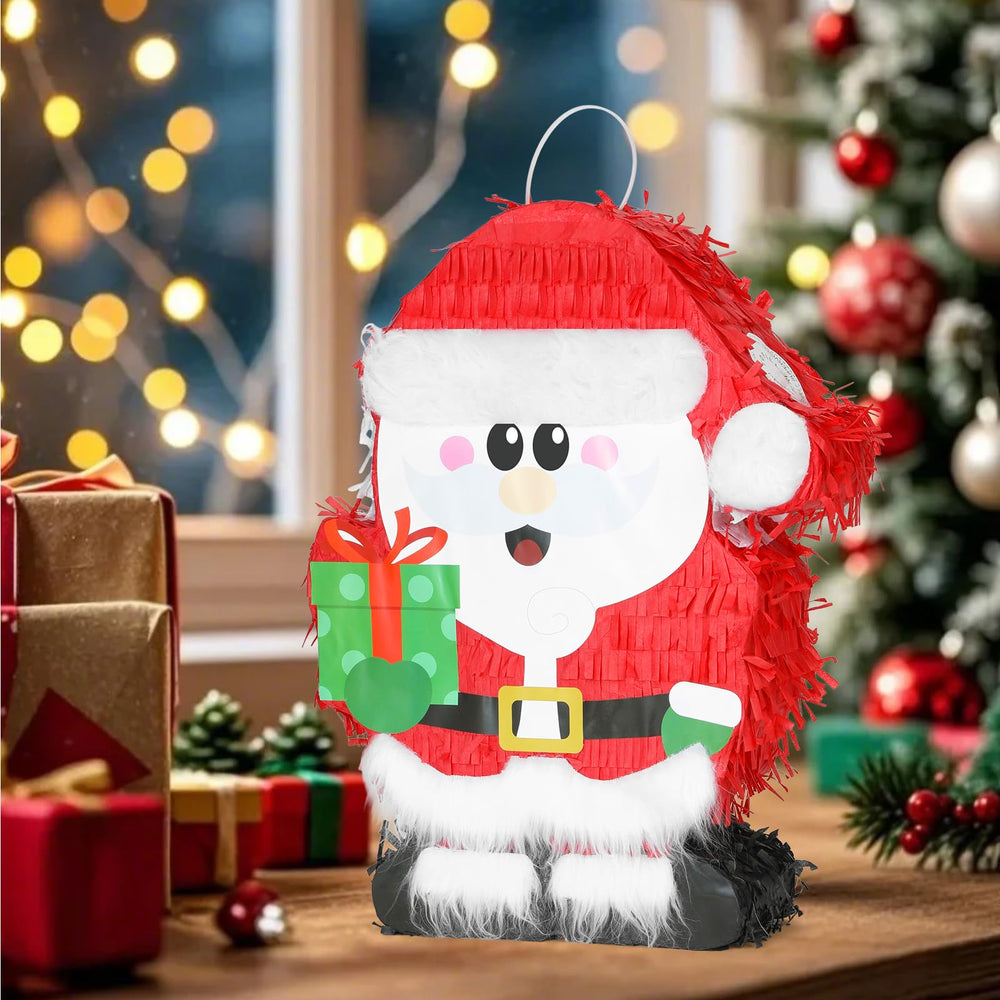 Birchio Christmas Santa Pinata dimensions 17x12.5x4 inches suitable for many venues