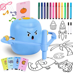 Birpuo drawing robot blue front view showing friendly device for kids' creativity