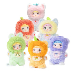 Nommi Plush Blind Box by BIRZWOT, front view, portable charm for bags.