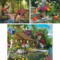 Bits and Pieces large-piece-puzzle-pieces-closer highlights extra-large pieces for seniors.