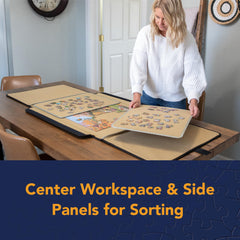 Bits and Pieces Portapuzzle removable sorting boards laid out for sorting