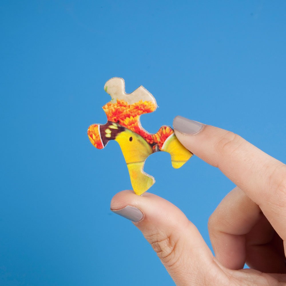 Bits and Pieces puzzle pieces click together for a satisfying lock-tight fit.