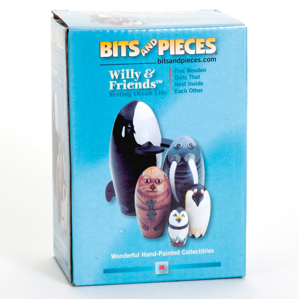 Bits and Pieces Willy and Friends walrus doll, perfect for shelf display and sensory play.