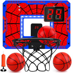 Biulotter indoor basketball hoop with LED scoreboard for home play and score tracking.