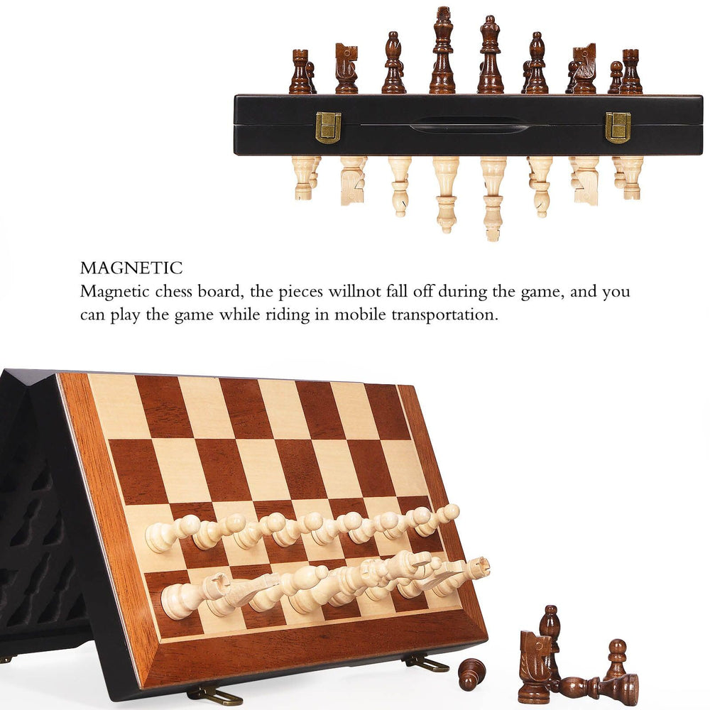 BIVOMON chess wooden board features natural grain and smooth touch