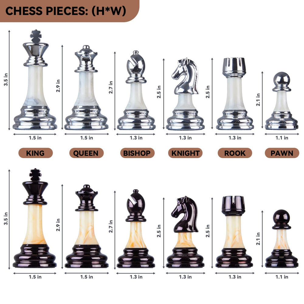 BIVOMON queen and pieces showcase premium craftsmanship for display.