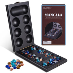 BIVOMON Mancala board folding for compact storage and travel.