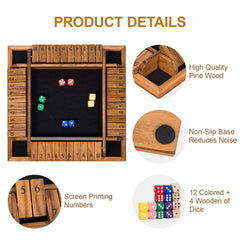 BIVOMON Shut The Box dice storage bag keeps pieces organized on the go.
