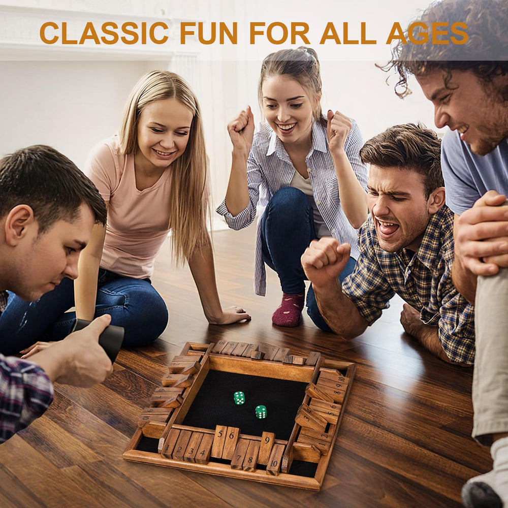 BIVOMON Shut The Box layout shows flat and angled play options for variety.