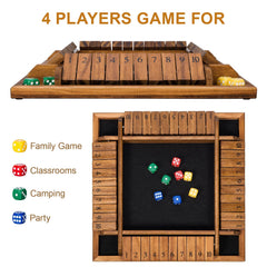BIVOMON Shut The Box soft felt pad reduces noise during play.