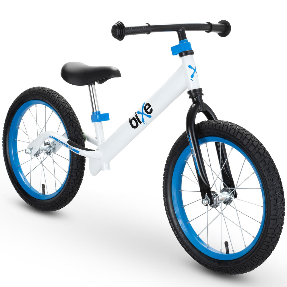 Bixe Balance Bike 16-inch frame supports early balance training.