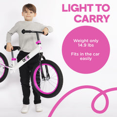 Bixe Balance Bike no-pedal design invites first-time riders to glide.