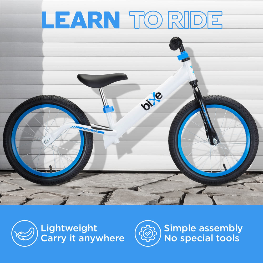 Bixe Balance Bike handlebars provide ergonomic control for kid-friendly steering.