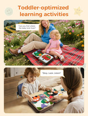 BizyKoady Busy Book rolling cars page invites sensory play and early counting.