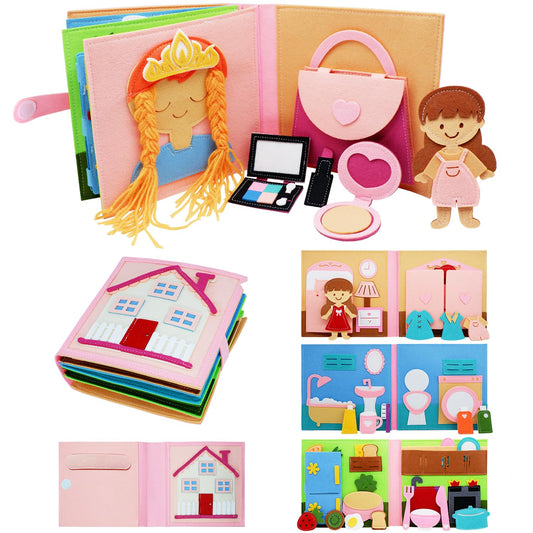 BizyKoady Montessori felt busy book cover shows inviting colors for early learning.