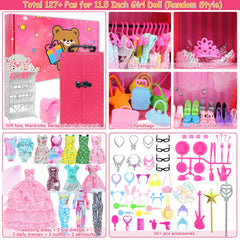 BJDBUS doll clothes wedding dress to inspire pretend weddings and stylish dress-up