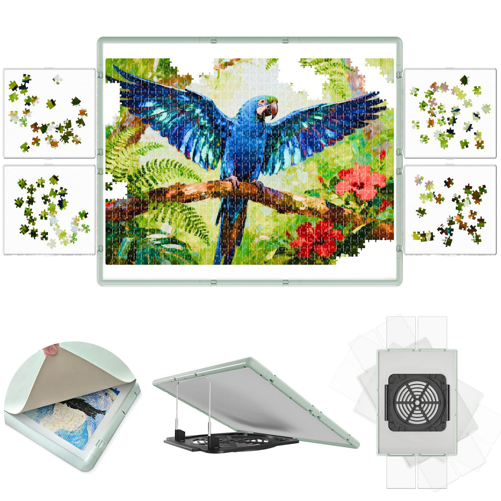BJPuzT 360-degree rotating puzzle table for versatile viewing.