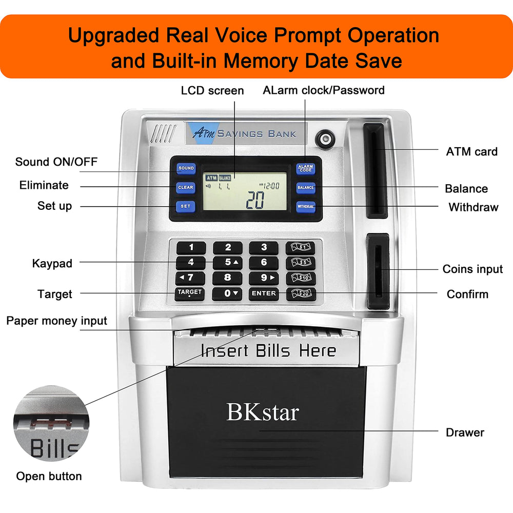 BKstar power-out memory preserves balances and goals on battery changes.