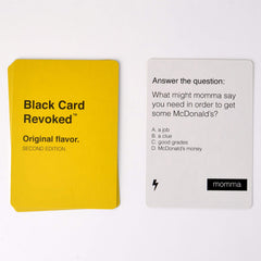 Black Card Revoked branding on box emphasizes Black-owned roots.