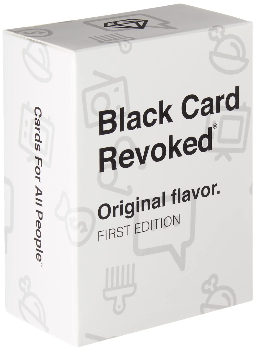 Black Card Revoked Original Flavor deck close-up showing vibrant culture-themed cards